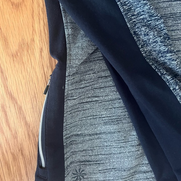 Athleta Womens Small Workout Running Pullover Half Zip Blue Long Sleeve Shirt - Picture 2 of 4